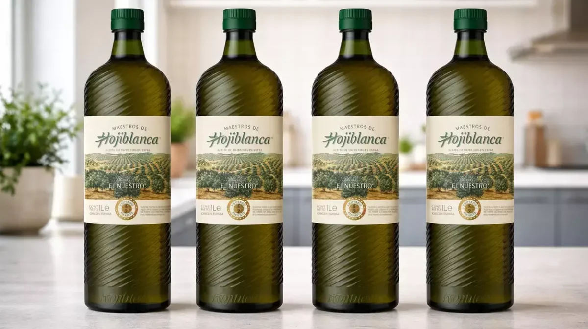 4 botellas de Aceite de oliva virgen extra Maestros de Hojiblanca de 1L