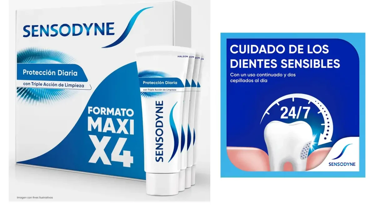 Pack x4 Pasta de dientes Sensodyne Protección Diaria de 75 ml