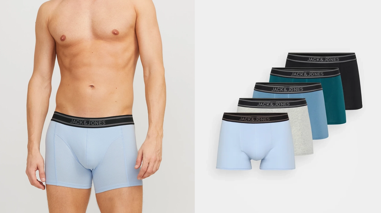 5 boxers Jack & Jones Jackyle Solid Trunks baratos