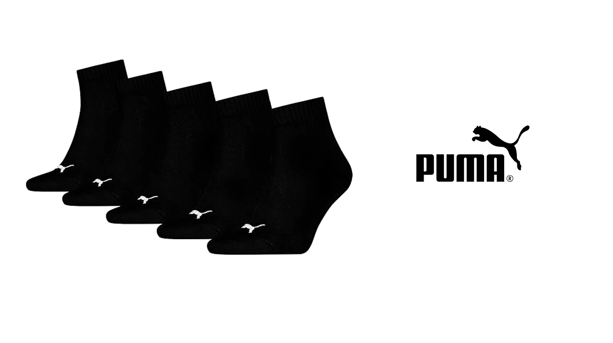5 pares calcetines Puma Quarter Plain baratos
