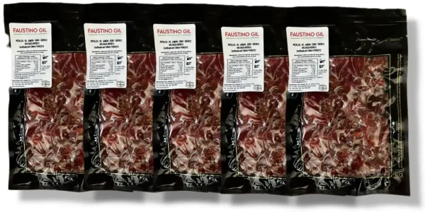 Chollo 5 sobres de virutas de Jamón Ibérico cebo Ibéricos Faustino Gil (1,5 kg en total)