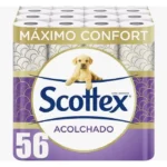 56 rollos de papel higiénico Scottex Acolchado Oferta