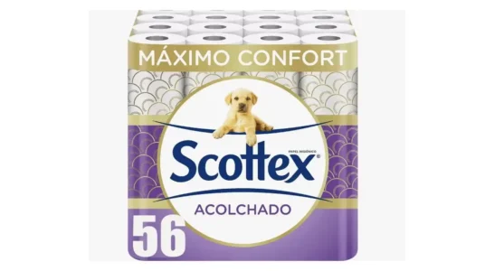 56 rollos de papel higiénico Scottex Acolchado Oferta