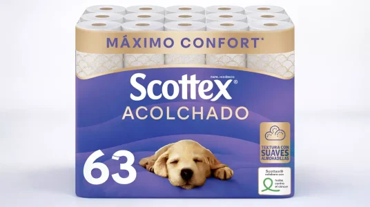 63 rollos Scottex Acolchado
