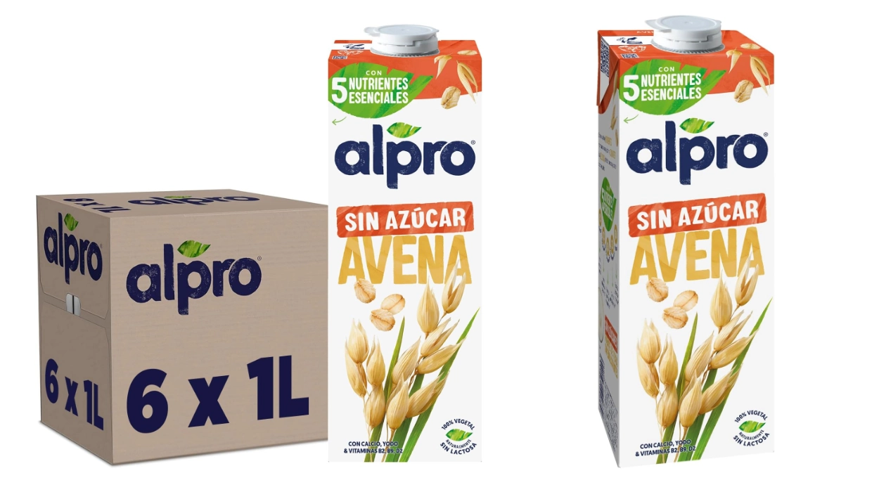 6 Bebida vegetal Alpro Avena Sin Azúcar de 1 litro