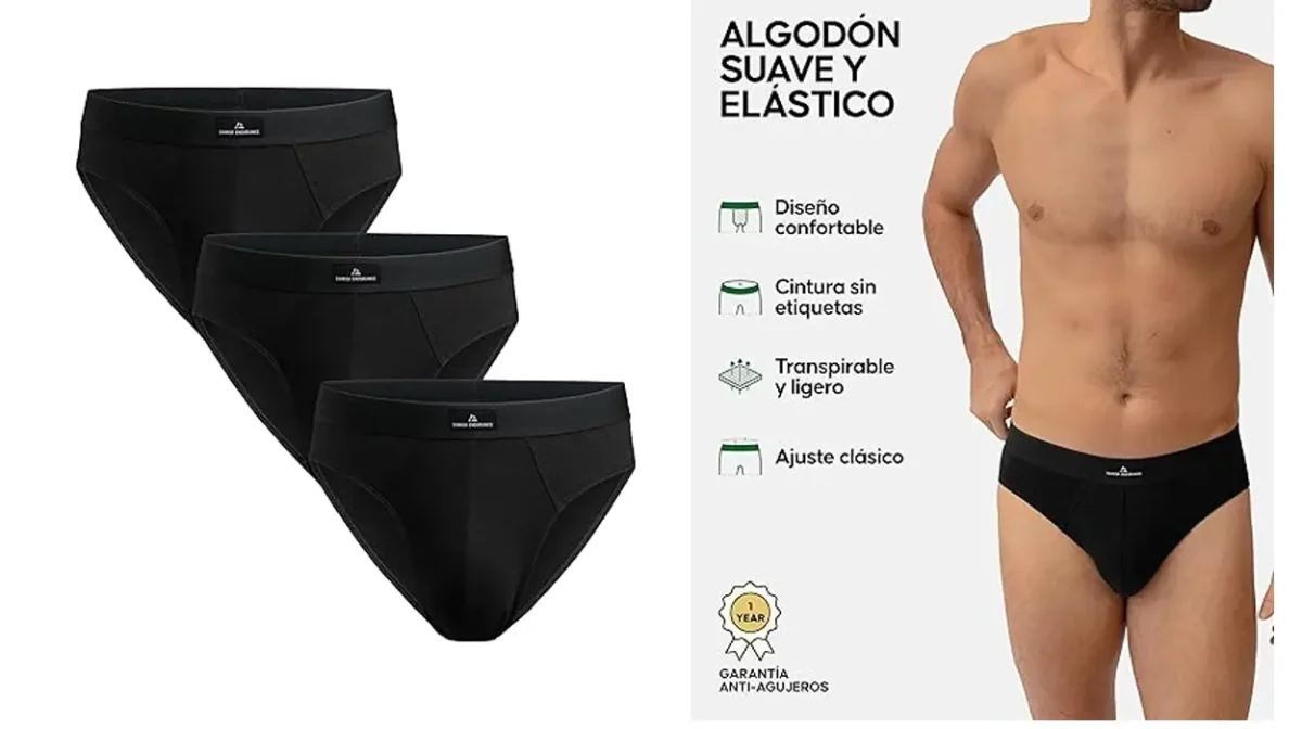 Pack de 3 calzoncillos slip Danish Endurance para hombre