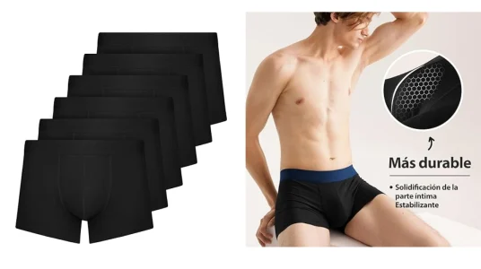 6 Calzoncillos bóxer Qincao