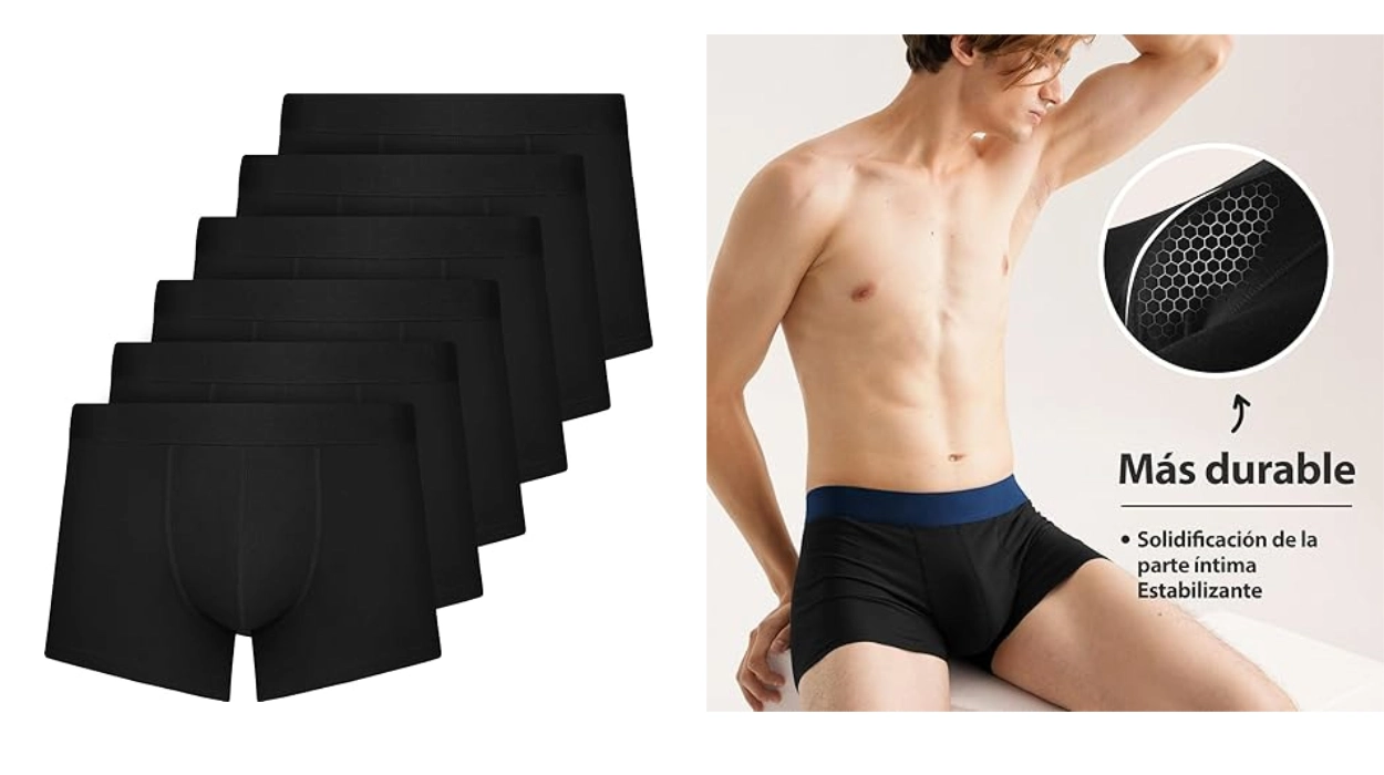 6 Calzoncillos bóxer Qincao