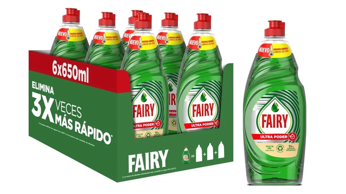 Pack de 4 botes de Fairy Ultra Poder de 900 ml