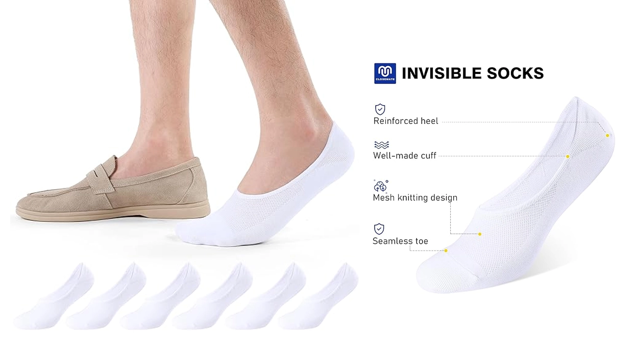 6 pares de calcetines invisibles Closemate baratos