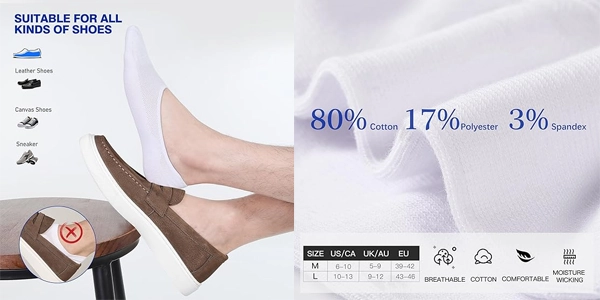 6 pares de calcetines invisibles Closemate oferta