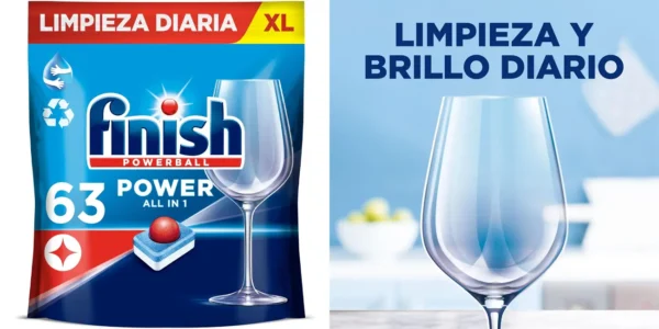 Pack x63 cápsulas de Finish Powerball Power All in 1