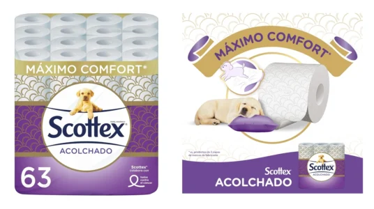 63 rollos Scottex Acolchado
