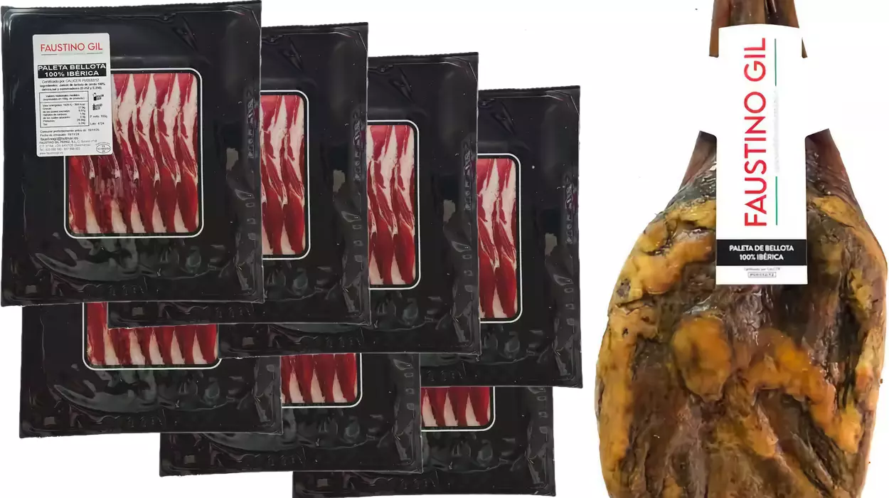 7 sobres paleta bellota 100% ibérica Faustino Gil
