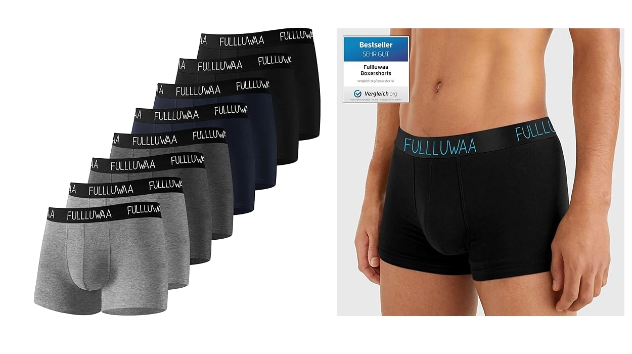 8 Bóxers Fullluwaa para hombre