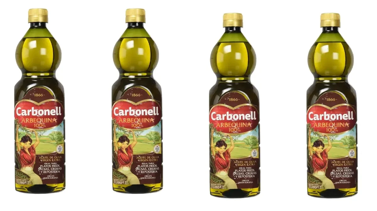 x4 Botellas Aceite de Oliva Virgen Extra Carbonell 100% Arbequina