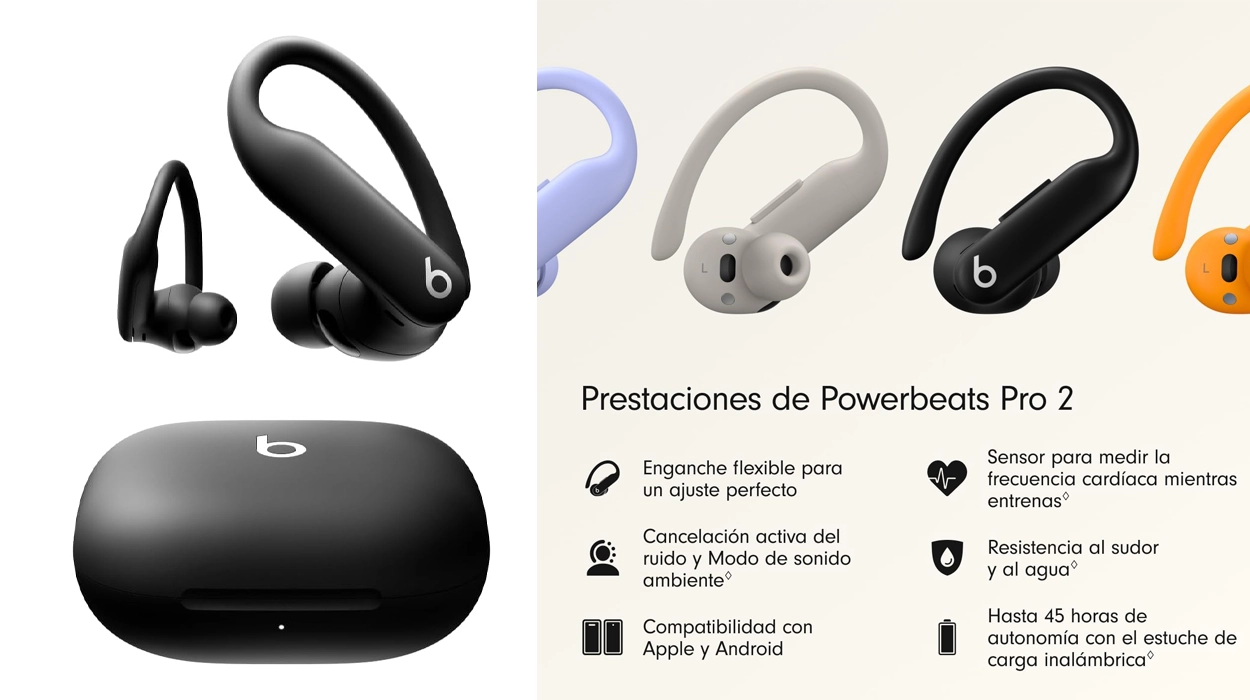 Auriculares Bluetooth de alto rendimiento Beats Powerbeats Pro 2 con chip H2 de Apple