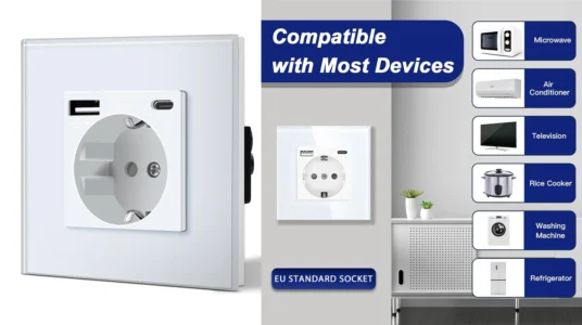 BSEED Enchufe de Pared con USB A y USB C