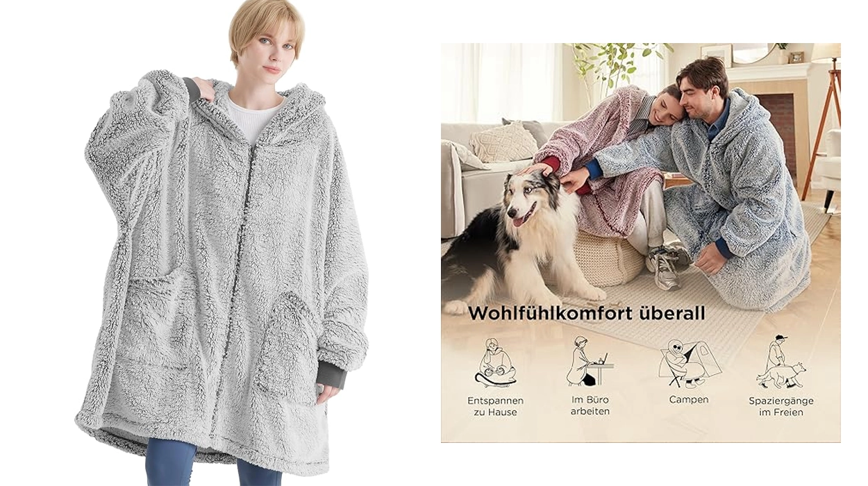 Batamanta con cremallera Bedsure de forro polar ultra suave