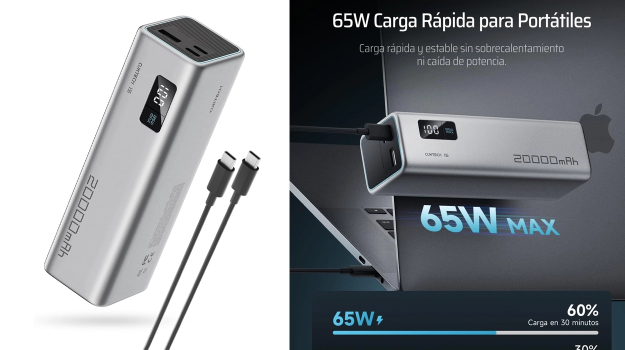 Batería externa Cuktech de 20.000 mAh