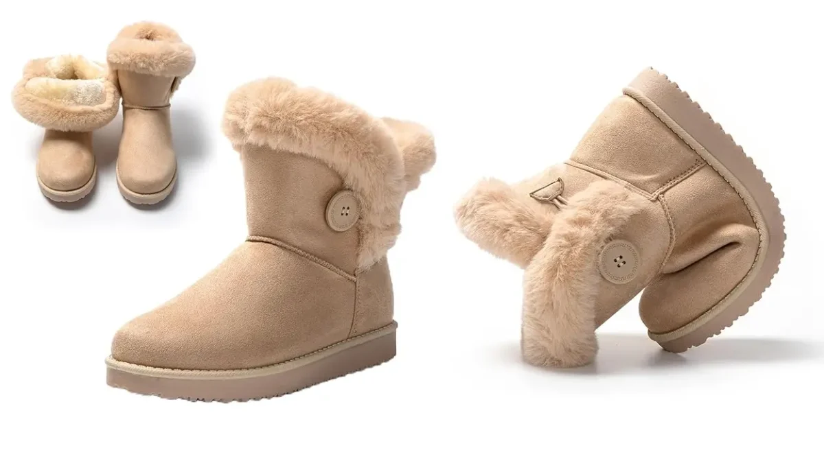 Botas de invierno clásicas Jomix con forro de peluche para mujer