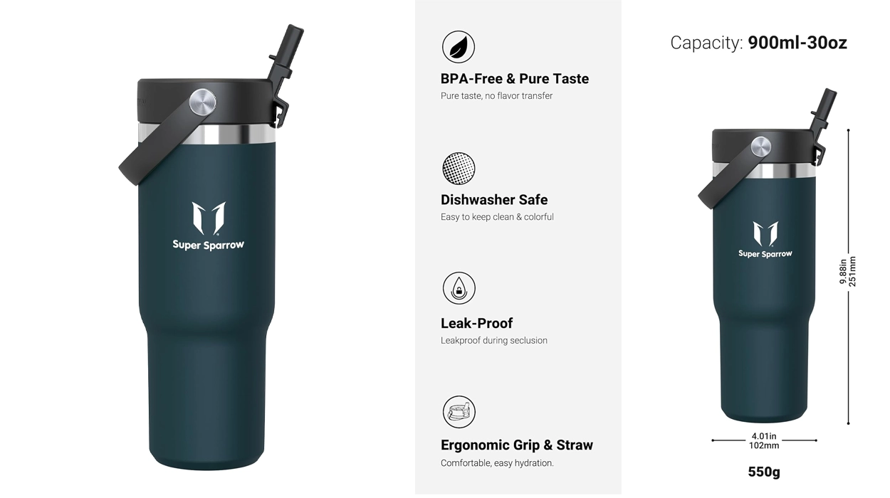 Botella térmica de acero inoxidable Super Sparrow