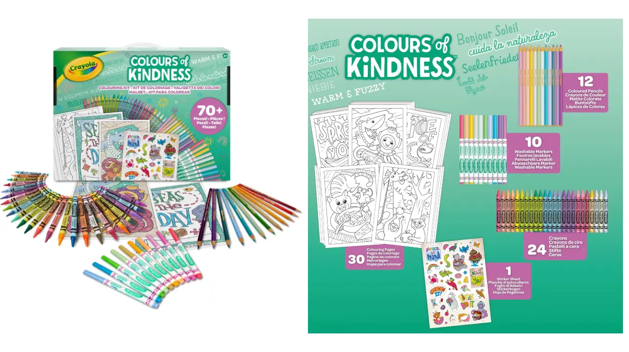 CRAYOLA - Colours of Kindness, Maletín de Colores, Más de 70 Piezas