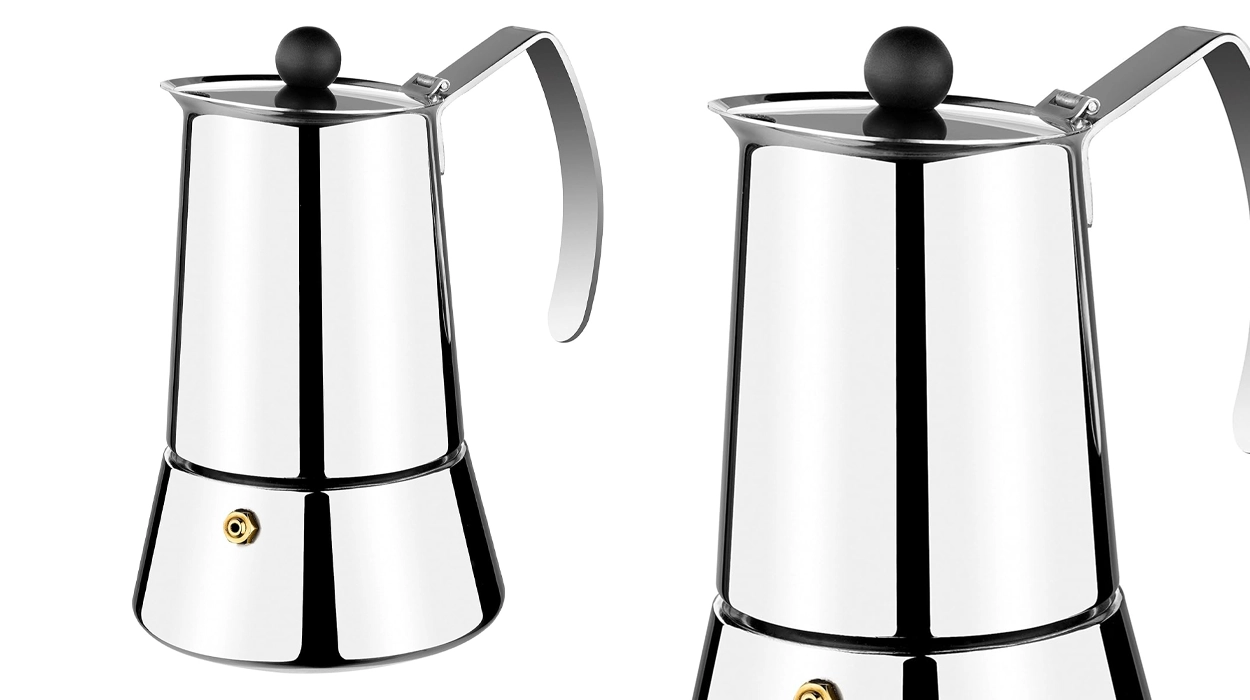 Cafetera italiana Monix Eterna para 6 tazas compatible con inducción