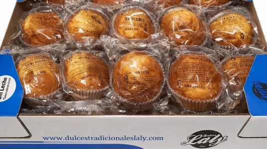 Caja de 1,8 kg de magdalenas sin azúcar y sin lactosa Laly