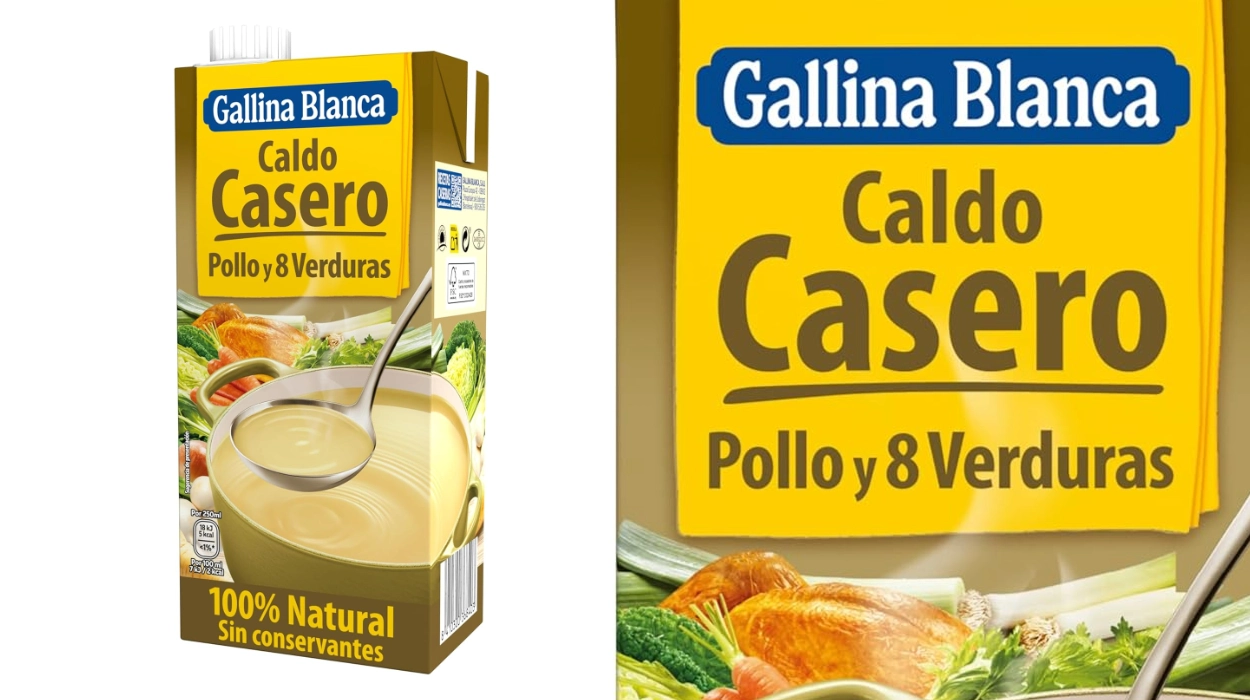 Caldo casero Gallina Blanca de pollo y verduras
