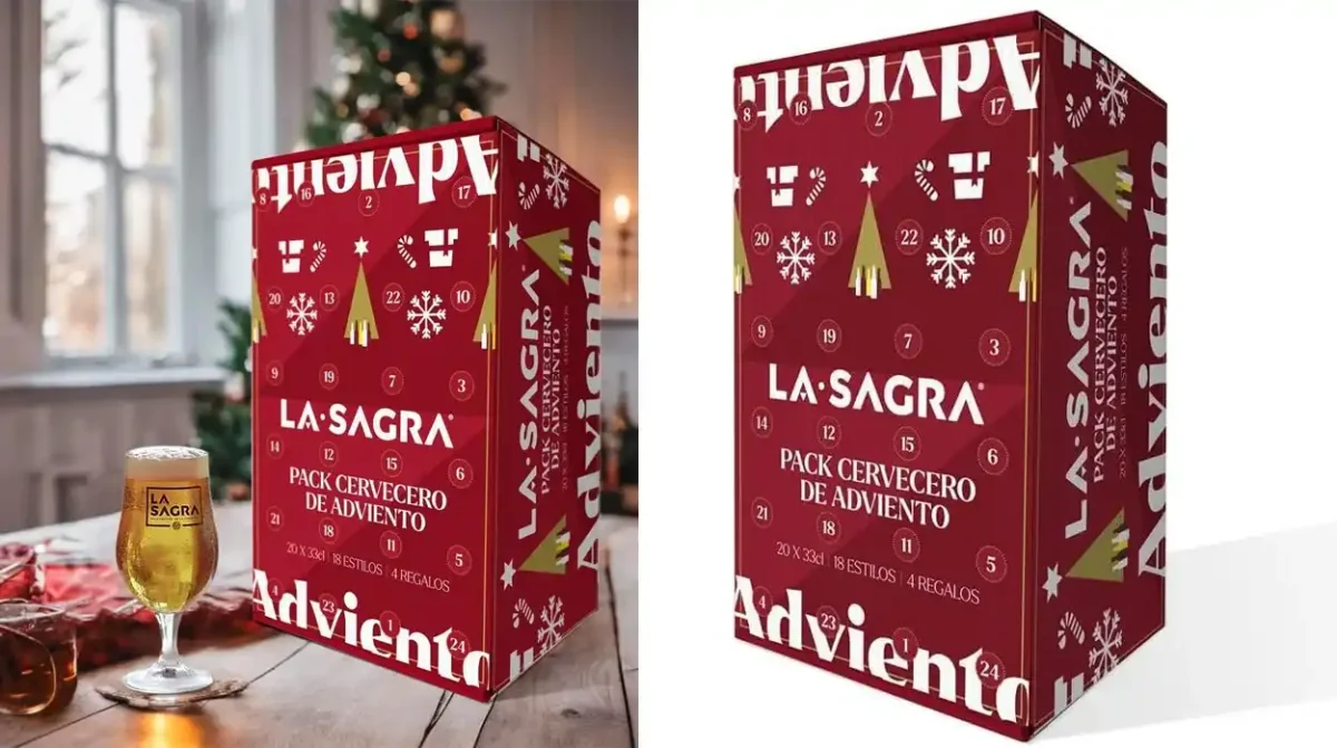 Acierta regalando este Calendario de Adviento La Sagra que incluye 20 cervezas y regalos sorpresa a MITAD de precio