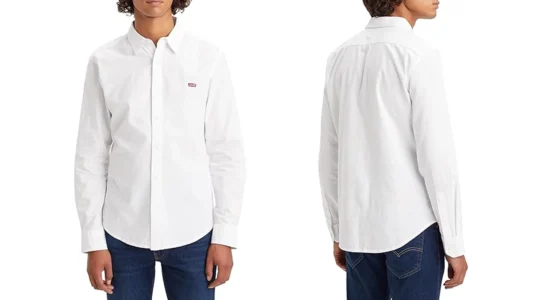 Camisa Levi's Battery Housemark Slim blanca para hombre