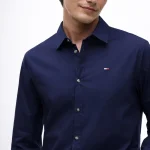 Camisa Tommy Jeans TJM slim azul marino