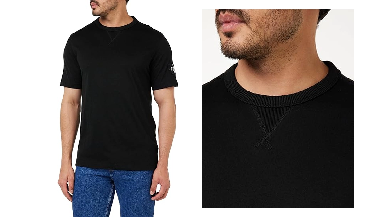 Camiseta Calvin Klein de punto de algodón para hombre