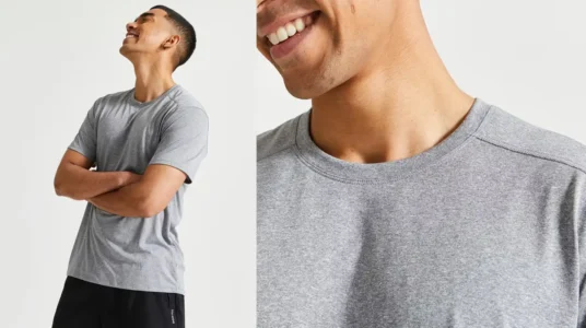 Camiseta Fitness Domyos gris para hombre barata