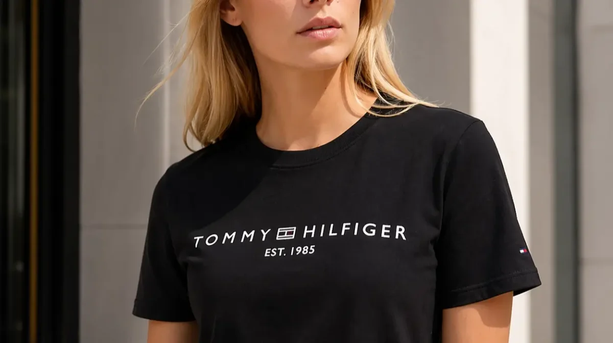 Camiseta Tommy Hilfiger Logo con cuello redondo para mujer