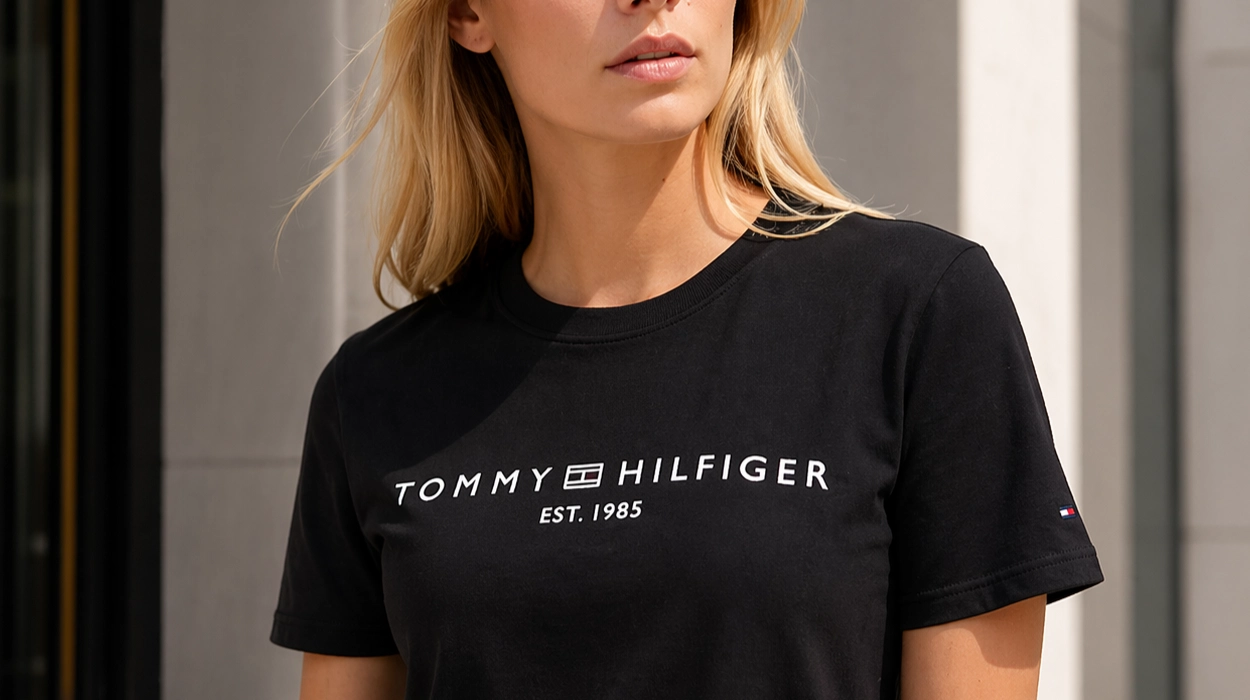 Camiseta Tommy Hilfiger Logo con cuello redondo para mujer