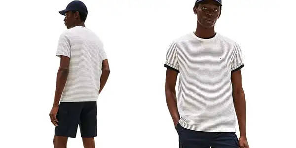 Camiseta de rayas Tommy Hilfiger Seasonal Solid oferta