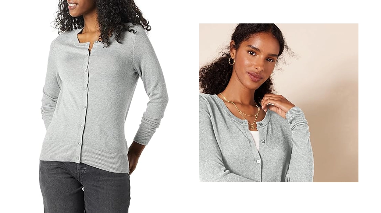Cárdigan de cuello caja Amazon Essentials para mujer