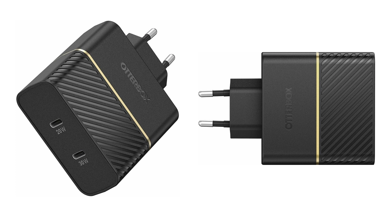 Cargador de pared OtterBox 50W GaN con 2 puertos USB-C PD