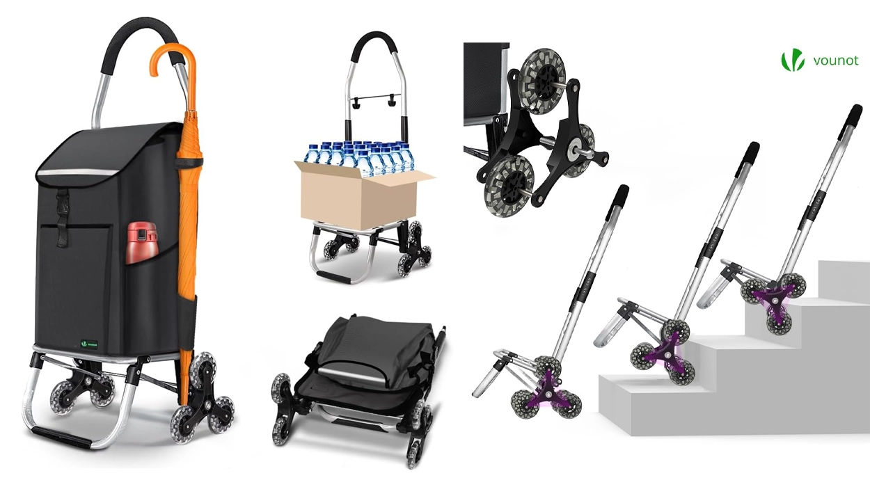 Carrito de la compra plegable Vounot de 58 litros