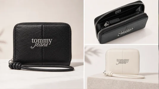 Cartera con cremallera tommy Jeans Bold Med para mujer en 2 colorese