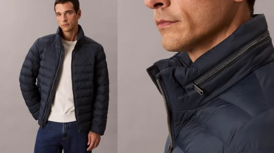Cazadora acolchada Calvin Klein Nylon Hooded Puffer con capucha oculta para hombre