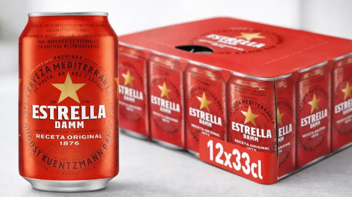 Pack x36 Latas de cerveza Estrella Damm 33 cl
