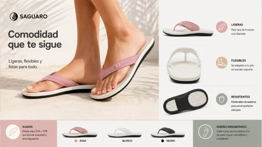 Chanclas Saguaro cómodas y antideslizantes para mujer