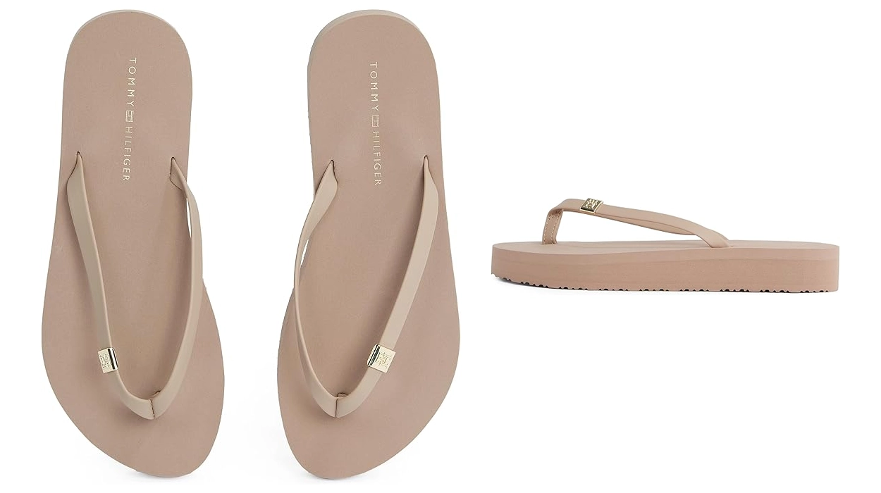 Chanclas Tommy Hilfiger Elevated Chic Beach beiges baratas