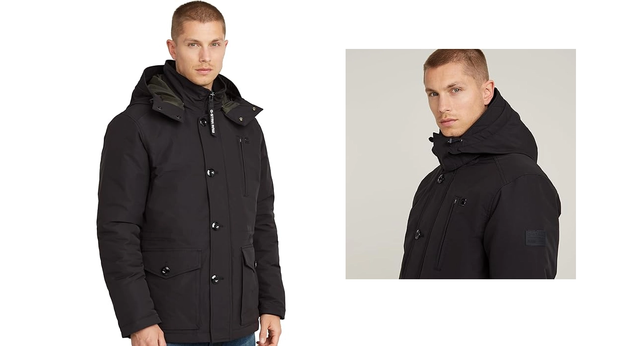 Chaqueta forrada G-Star Vodan con capucha para hombre