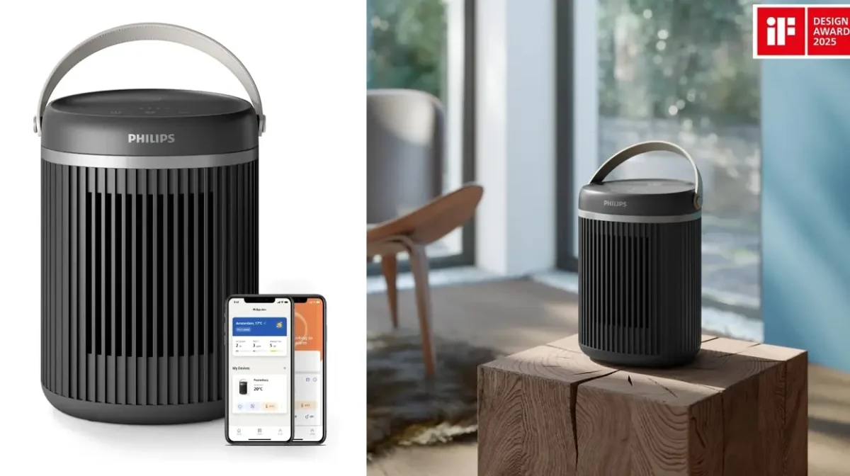 Calefactor conectado Philips Serie 3000 de 2000W, hasta un 50% de ahorro de energía con Eco AI