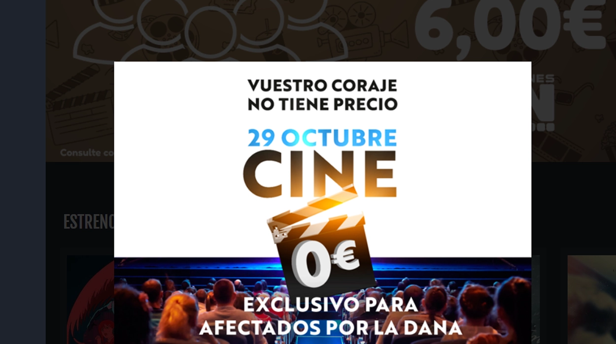 Cine GRATIS en MN4 para afectados por la DANA