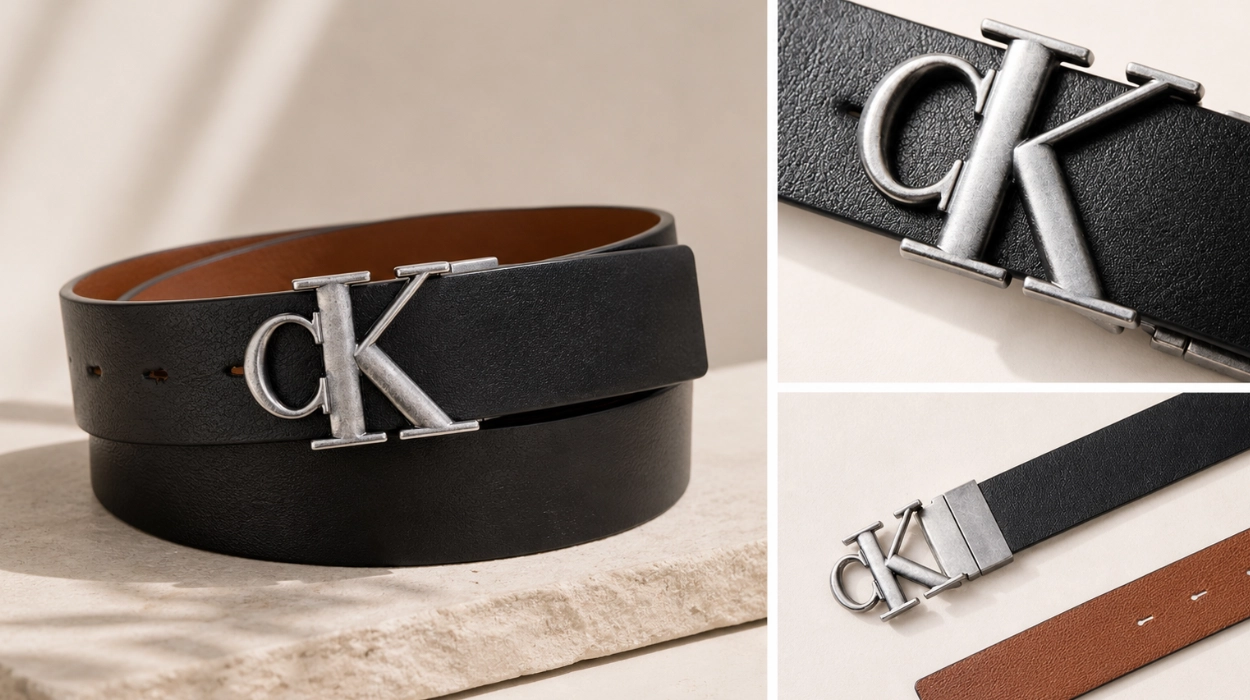 Cinturón Calvin Klein CK Buckle Tumbled para hombre